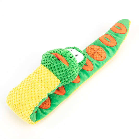 Snake Snuffle Toy – Plush Puzzle & Treat Dispenser for Dogs